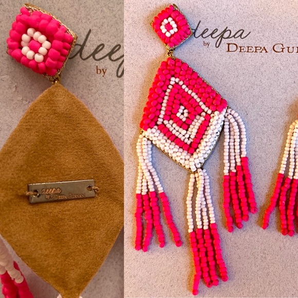 NWT Anthropologie Deepa Beaded Diamond Chandeliers - Picture 8 of 8